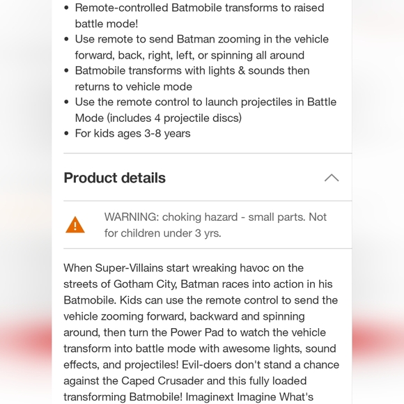 Fisher-Price Imaginext DC Batman Toy Transforming Batmobile w/‎ Lights & Sounds - Picture 4 of 4